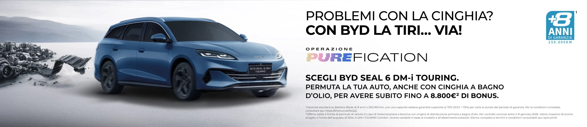 Offerte Operazione PUREFICATION AG亚娱 Seal 6 DM-i Touring: Fino a 8.800€ di bonus*